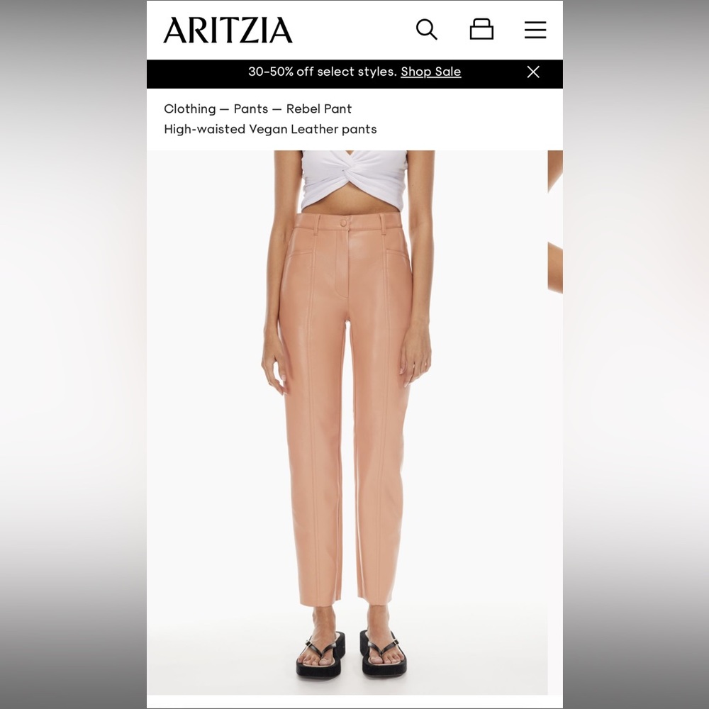 Aritzia Leather Pant - Picture 2 of 6
